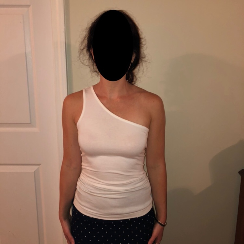 Club Monaco one shoulder shirt